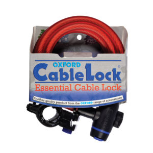 Oxford Cable Lock 12mm x 1800mm Red